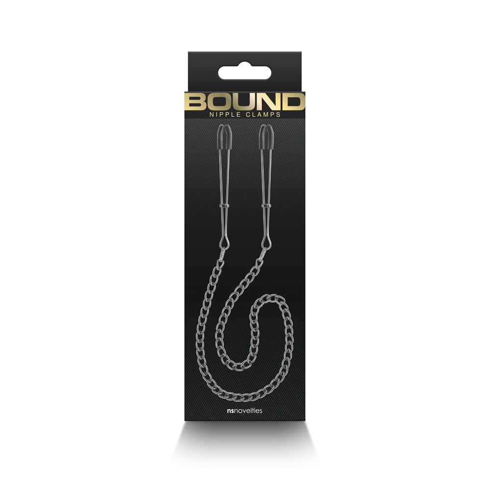 NS NOVELTIES - BOUND NIPPLE CLAMPS DC3 GUNMETAL