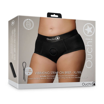 SHOTS - OUCH! VIBRATING STRAP-ON BRIEF