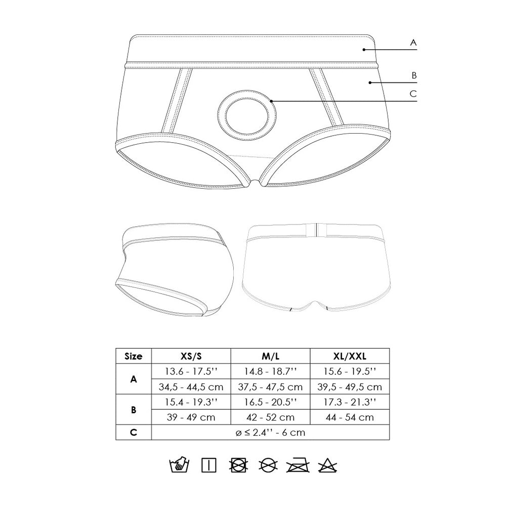 SHOTS - OUCH! VIBRATING STRAP-ON BRIEF