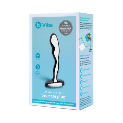 B-VIBE - PLUG PROSTÁTICO EM AÇO INOXIDÁVEL