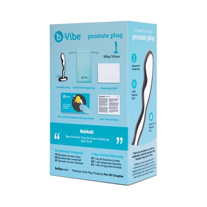 B-VIBE - PLUG PROSTÁTICO EM AÇO INOXIDÁVEL
