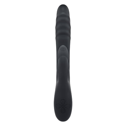 PLAYBOY - VIBRADOR DE DUPLA ESTIMULAÇÃO EM SILICONE RECARREGÁVEL RAPID RABBIT PRETO