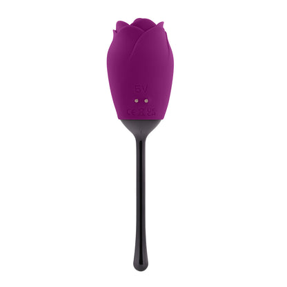 PLAYBOY - PETAL RECHARGEABLE SILICONE TONGUE FLICKING VIBRATOR WILD ASTER