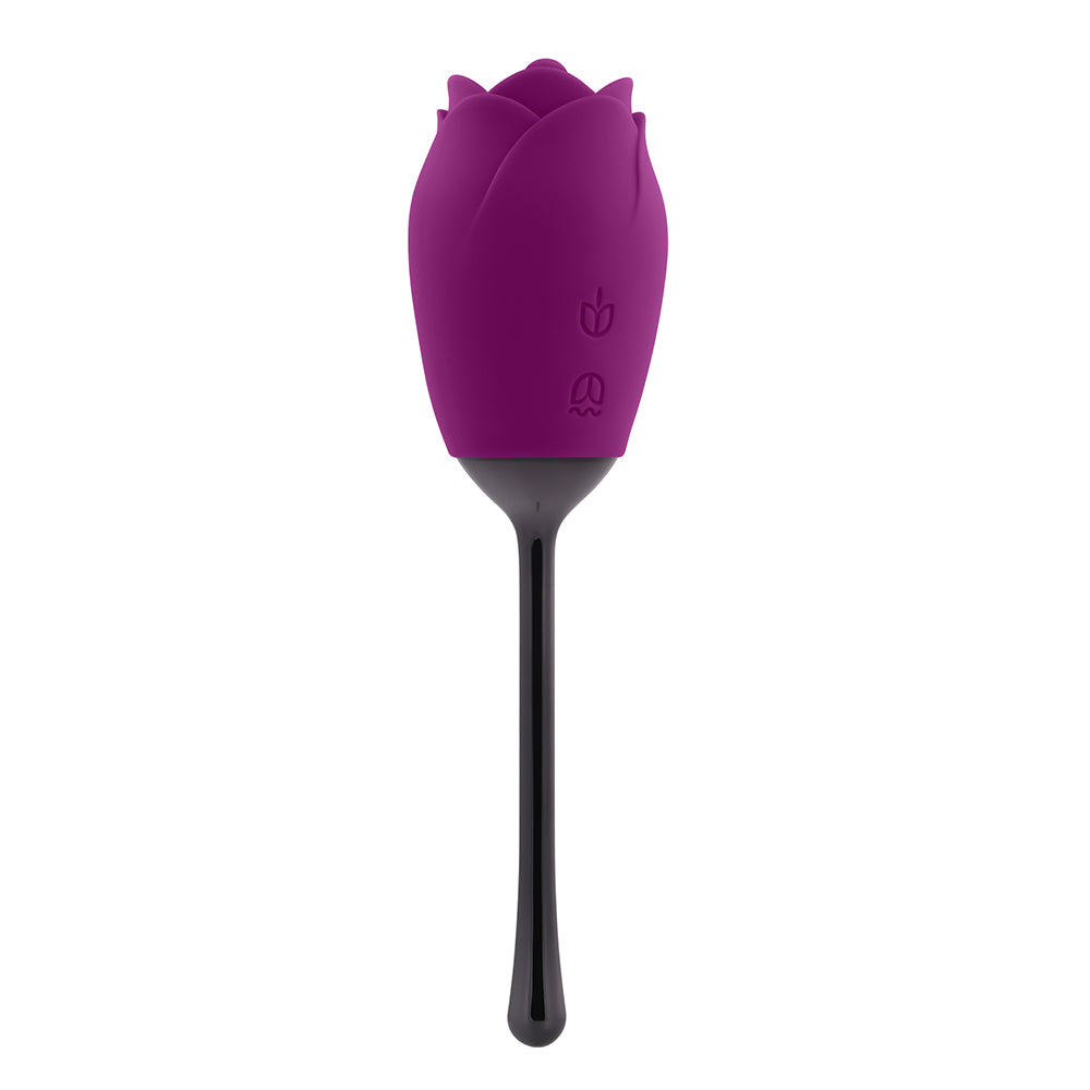 PLAYBOY - PETAL RECHARGEABLE SILICONE TONGUE FLICKING VIBRATOR WILD ASTER