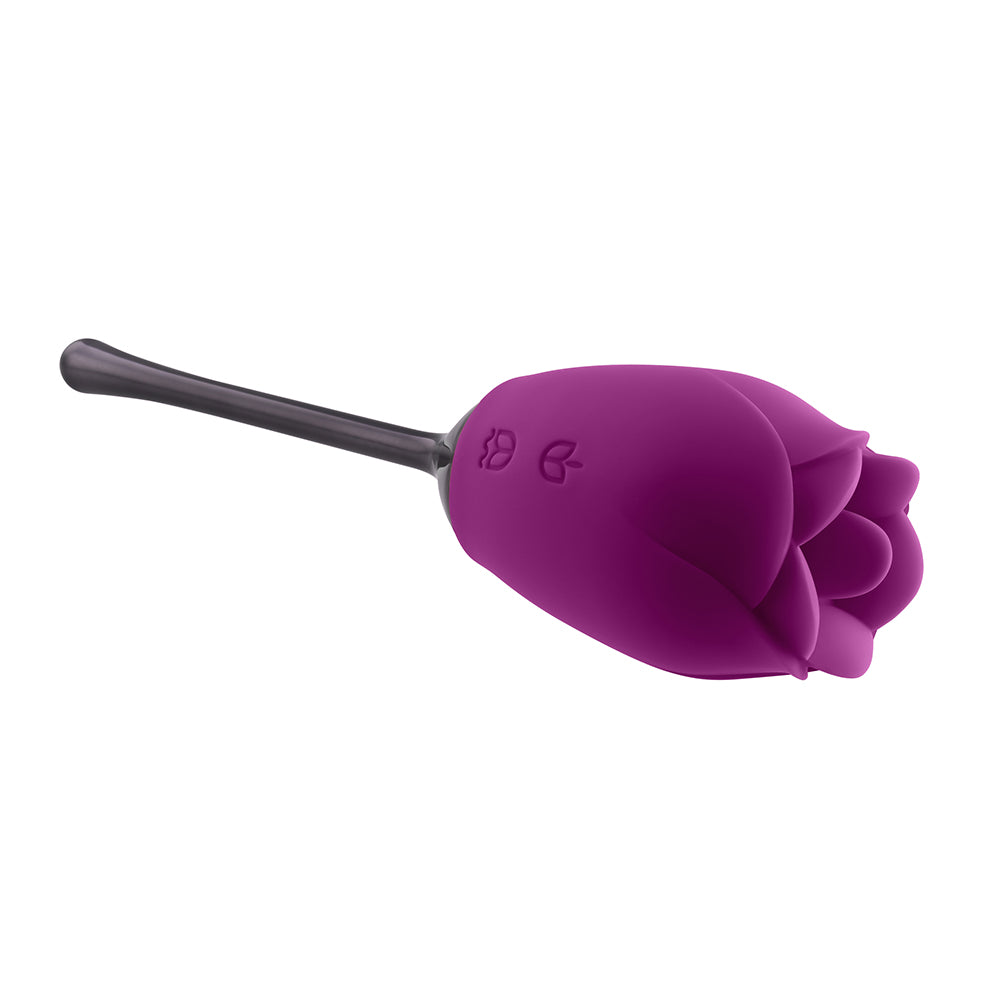PLAYBOY - PETAL RECHARGEABLE SILICONE TONGUE FLICKING VIBRATOR WILD ASTER