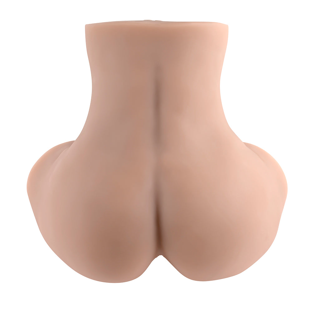 ZERO TOLERANCE - REAR BEAUTY RECHARGEABLE REMOTE CONTROLLED VIBRATING SUCKING DUAL ENTRY MASTURBATOR TPE LIGHT