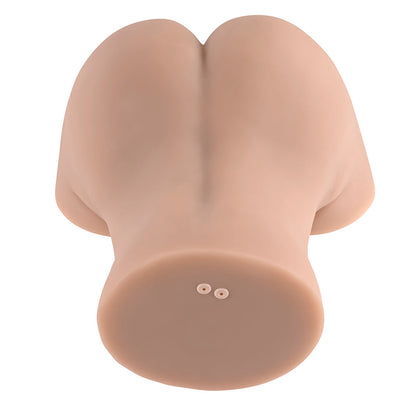 ZERO TOLERANCE - REAR BEAUTY RECHARGEABLE REMOTE CONTROLLED VIBRATING SUCKING DUAL ENTRY MASTURBATOR TPE LIGHT
