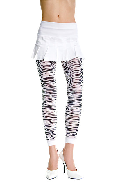 MUSIC LEGS - MEDIAS DIBUJO ZEBRA BLANCO/NEGRO