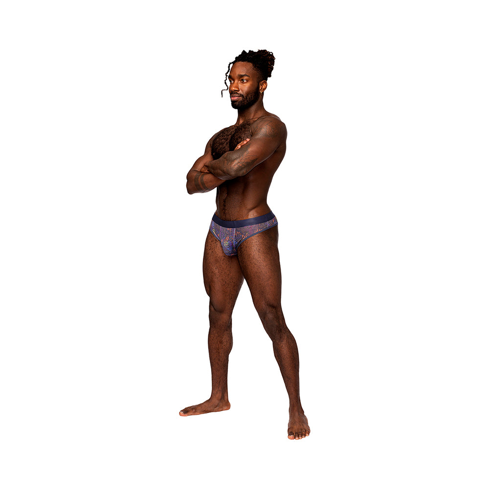 MALE POWER - SHEER PRINTS SHEER THONG SPATTER S/M