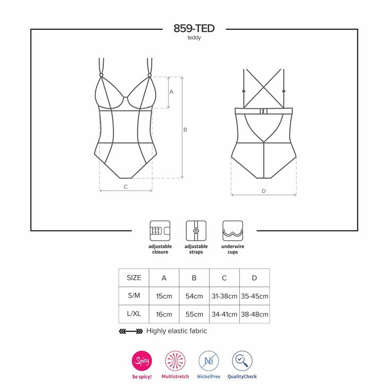 OBSESSIVE - 859-TED-1 TEDDY COLOR NEGRO