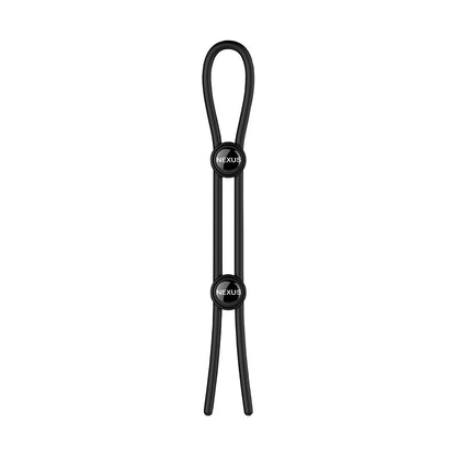 NEXUS - FORGE ADJUSTABLE SILICONE COCK AND BALL LASSO RING BLACK