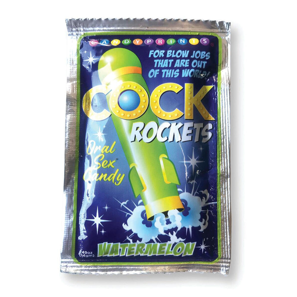 LITTLE GENIE - REBUÇADOS PARA SEXO ORAL COCK ROCKETS SABOR A MELANCIA