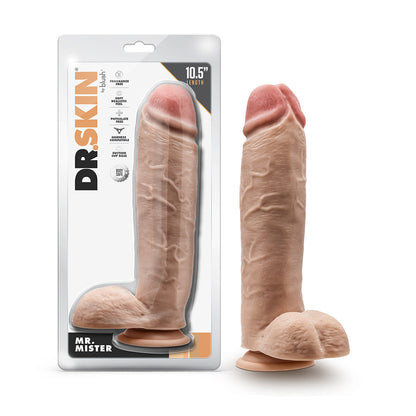BLUSH - DR. SKIN MR. MISTER REALISTIC 10.5 IN. DILDO WITH BALLS