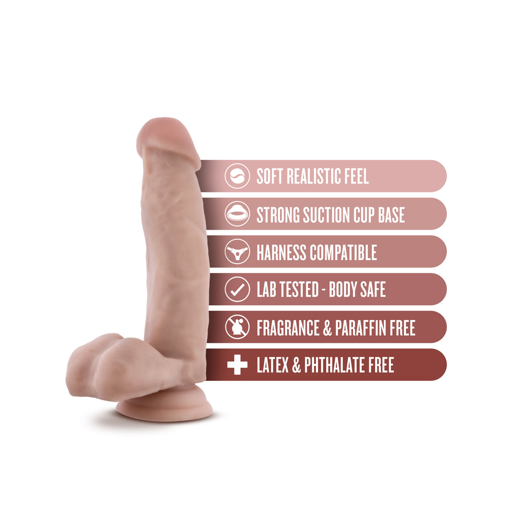 BLUSH - DR. SKIN DR. MARK 7 IN. DILDO WITH BALLS