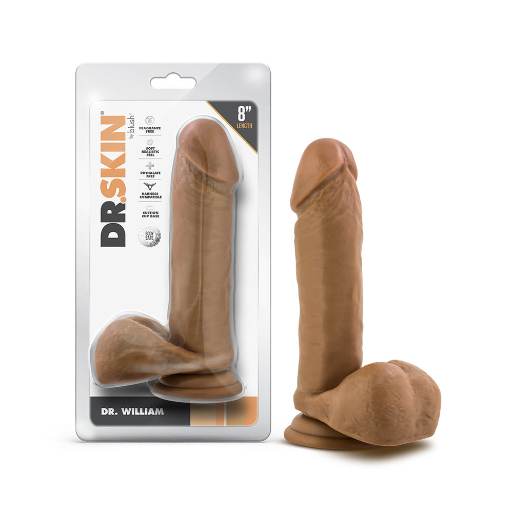 BLUSH - DR. SKIN DR. WILLIAM 8 IN. DILDO WITH BALLS