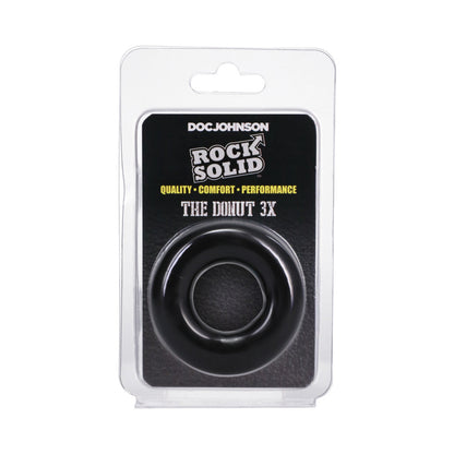 ROCK SOLID - THE DONUT 3X COCK RING BLACK