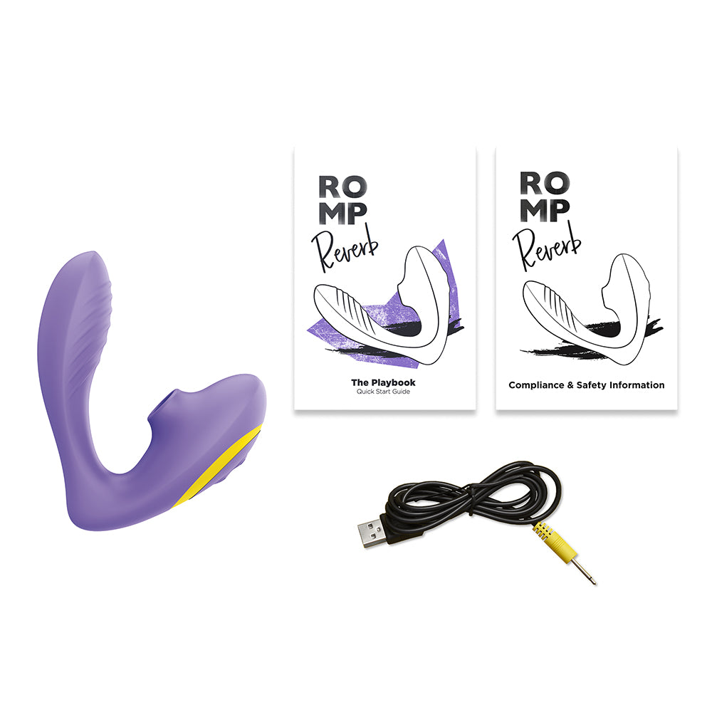 ROMP - REVERB RECHARGEABLE SILICONE CLITORAL AND G-SPOT STIMULATOR PURPLE