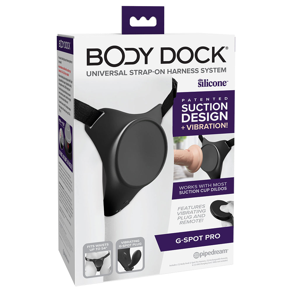 PIPEDREAM - BODY DOCK G-SPOT PRO VIBRATING SILICONE STRAP-ON HARNESS