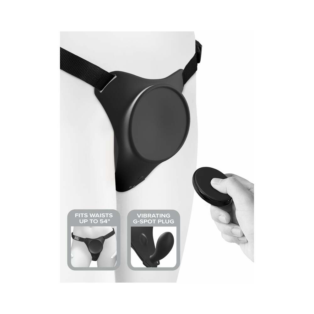 PIPEDREAM - BODY DOCK G-SPOT PRO VIBRATING SILICONE STRAP-ON HARNESS