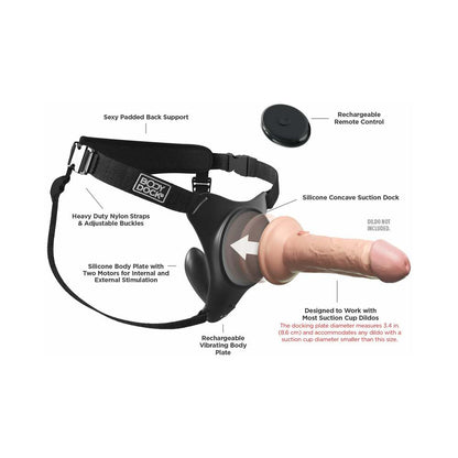 PIPEDREAM - BODY DOCK G-SPOT PRO VIBRATING SILICONE STRAP-ON HARNESS