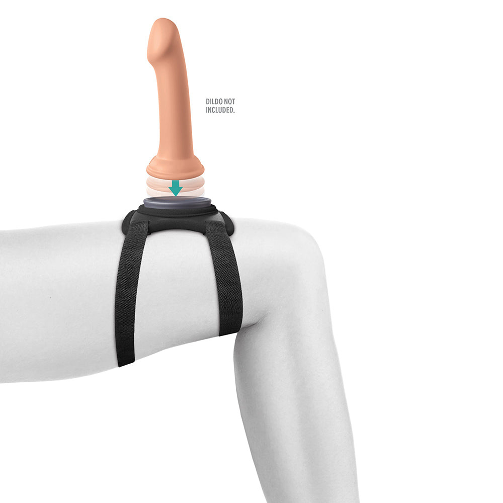 PIPEDREAM - BODY DOCK LAP STRAP SILICONE STRAP-ON THIGH HARNESS