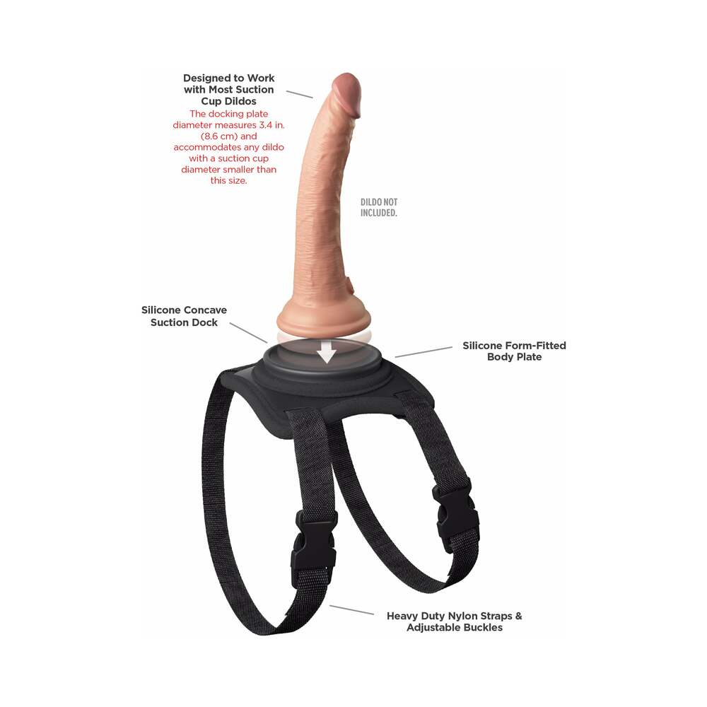 PIPEDREAM - BODY DOCK LAP STRAP SILICONE STRAP-ON THIGH HARNESS