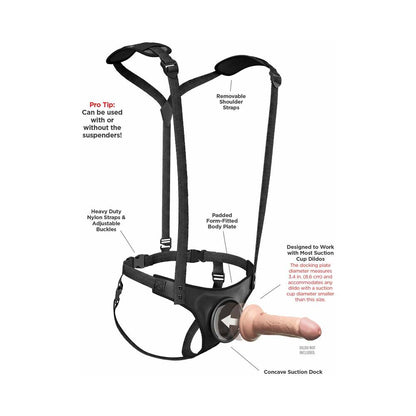PIPEDREAM - BODY DOCK STRAP-ON SUSPENDERS HARNESS