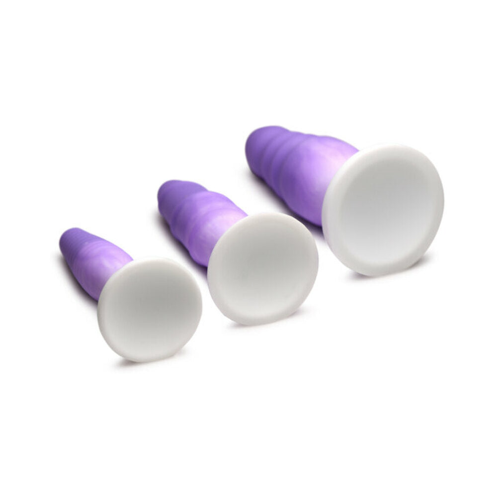 CURVE NOVELTIES - CONJUNTO DE BUTT PLUGS EM SILICONE SIMPLY SWEET VIOLETA