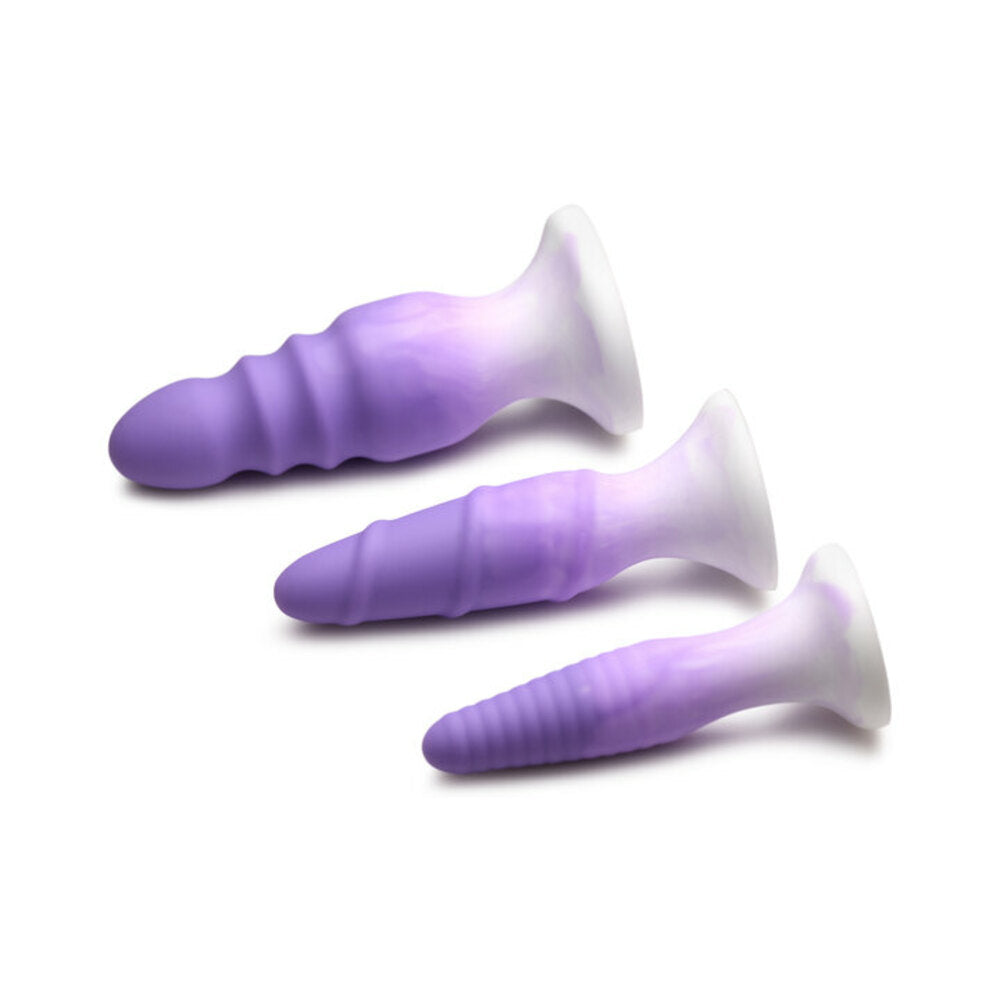 CURVE NOVELTIES - CONJUNTO DE BUTT PLUGS EM SILICONE SIMPLY SWEET VIOLETA