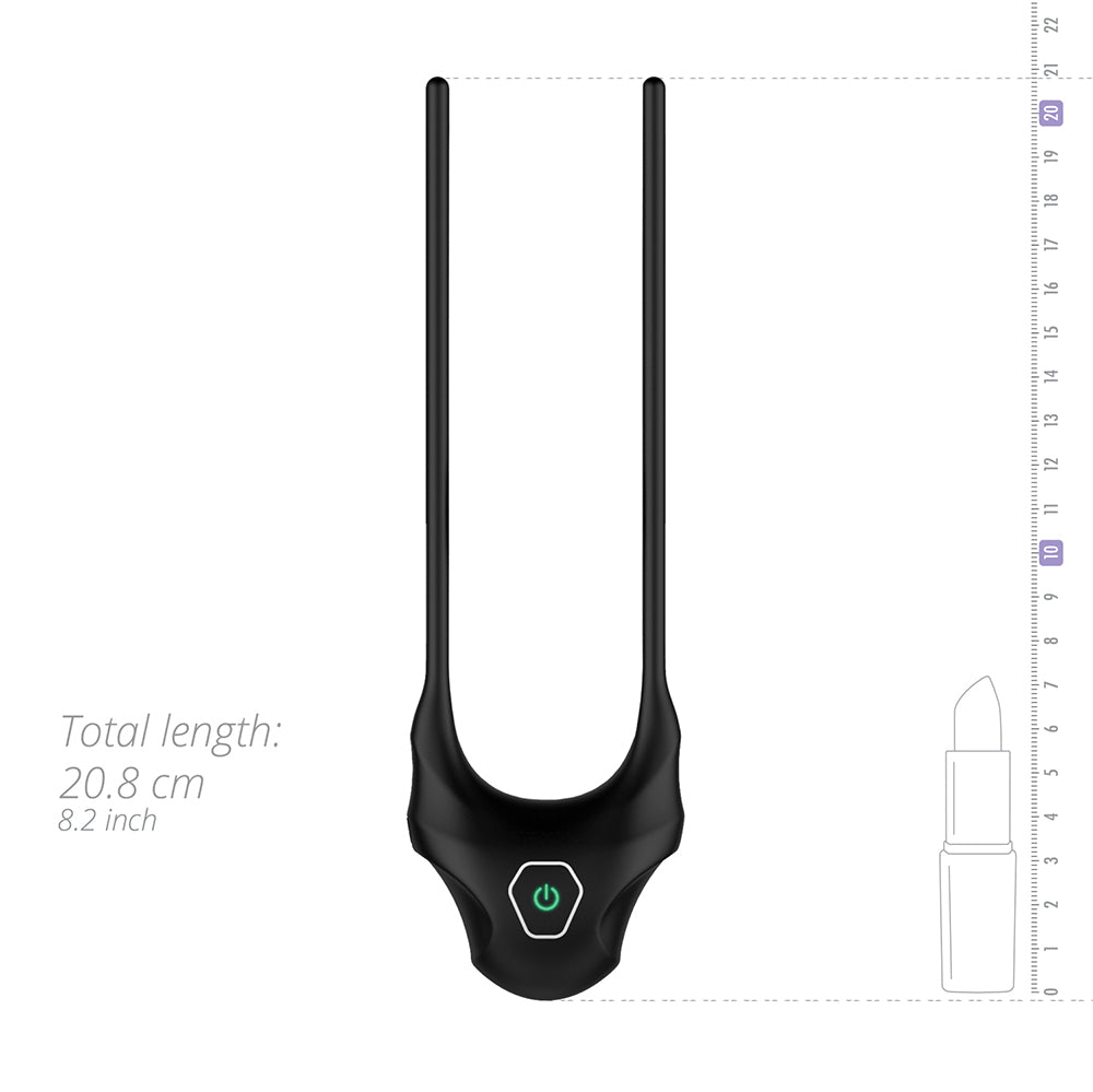 NEXUS - FORGE ADJUSTABLE VIBRATING COCK RING BLACK