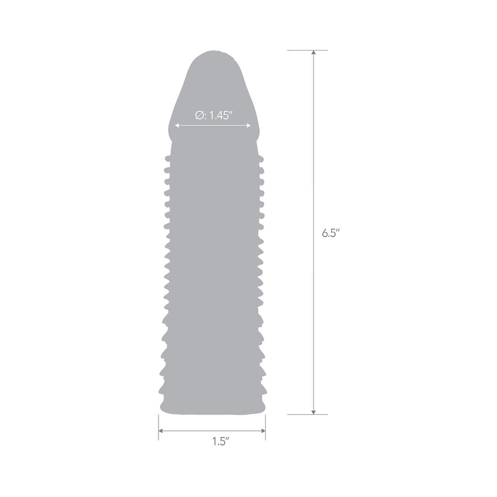 ELECTRIC EEL - BLUE LINE 6.5 IN. TRIPLE SENSATION PENIS ENHANCING SLEEVE EXTENSION