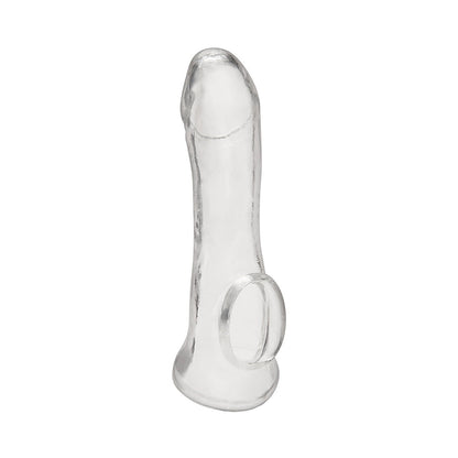 ELECTRIC EEL - BLUE LINE 6.25 IN. TRANSPARENT PENIS ENHANCING SLEEVE EXTENSION