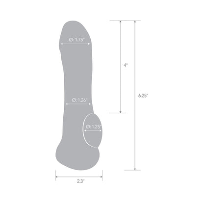 ELECTRIC EEL - BLUE LINE 6.25 IN. TRANSPARENT PENIS ENHANCING SLEEVE EXTENSION