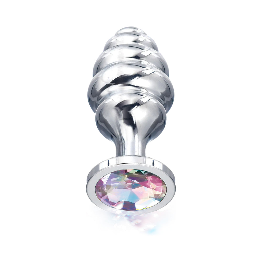 GLOBAL NOVELTIES - NIXIE RIBBED METAL BUTT PLUG HONEY DIPPER SMALL