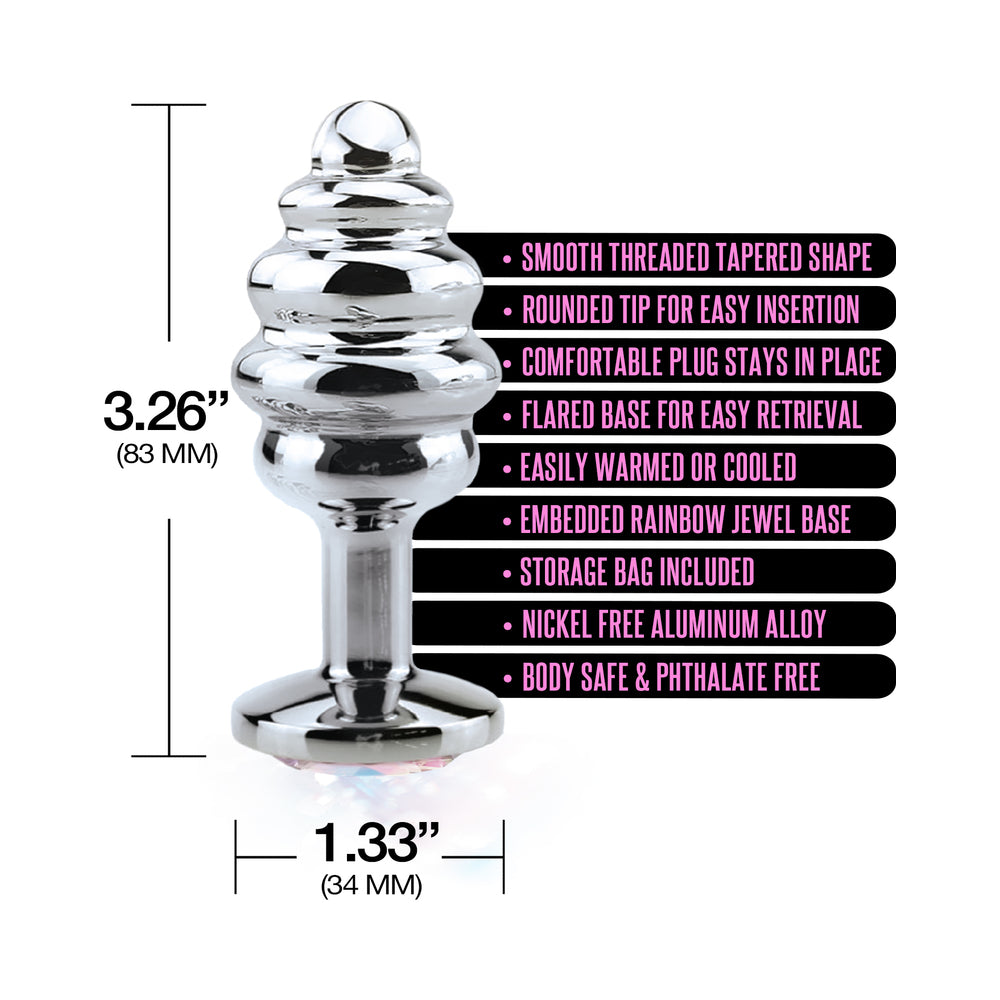 GLOBAL NOVELTIES - NIXIE PLUG ANAL DE METAL CANELADO HONEY DIPPER MÉDIO