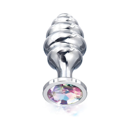 GLOBAL NOVELTIES - NIXIE RIBBED METAL BUTT PLUG HONEY DIPPER LARGE