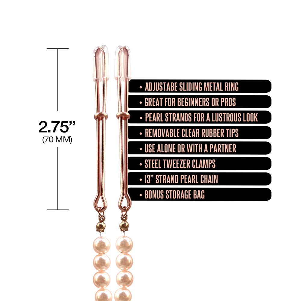 GLOBAL NOVELTIES - PINÇAS PARA MAMILOS NIXIE PEARL DROP COM MISSANGAS