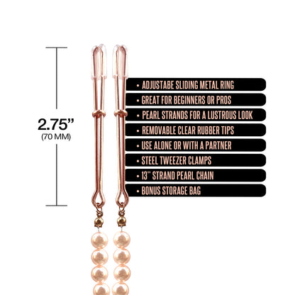 GLOBAL NOVELTIES - PINÇAS PARA MAMILOS NIXIE PEARL DROP COM MISSANGAS