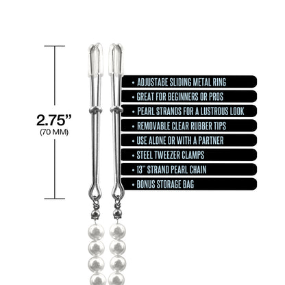 GLOBAL NOVELTIES - PINÇAS PARA MAMILOS NIXIE PEARL DROP COM MISSANGAS