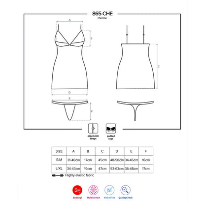 OBSESSIVE - 865-CHE-1 CHEMISE Y TANGA
