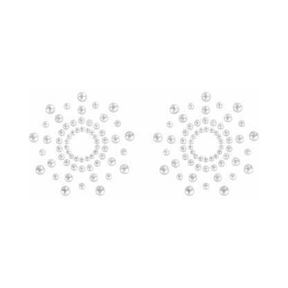 BIJOUX INDISCRETS - MIMI RHINESTONE PASTIES CIRCLES PEARL