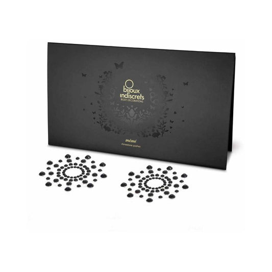 BIJOUX INDISCRETS - MIMI RHINESTONE PASTIES CIRCLES BLACK