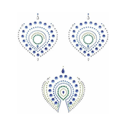 BIJOUX INDISCRETS - FLAMBOYANT RHINESTONE BODY DECORATIONS BLUE/GREEN
