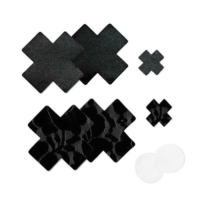 BRISTOLS 6 - NIPPIES BASIC BLACK CROSS PASTIES SIZE B