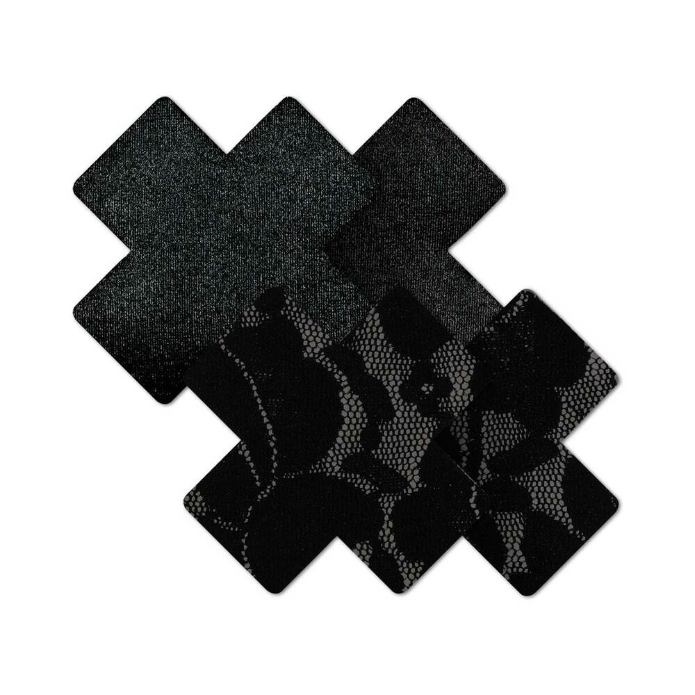 BRISTOLS 6 - NIPPIES BASIC BLACK CROSS PASTIES SIZE B