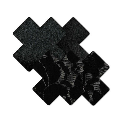 BRISTOLS 6 - NIPPIES BASIC BLACK CROSSES PASTIES SIZE C