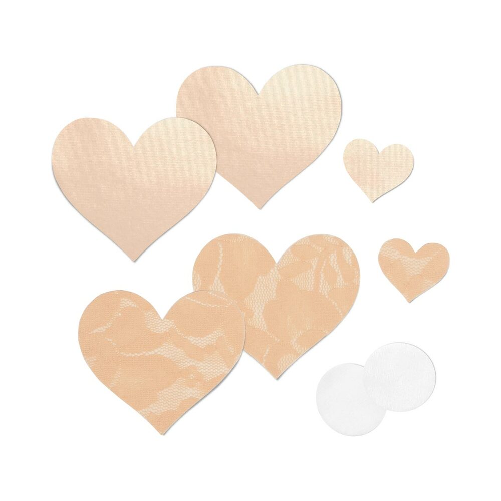 BRISTOLS 6 - NIPPIES BASIC CREAM HEARTS PASTIES SIZE C