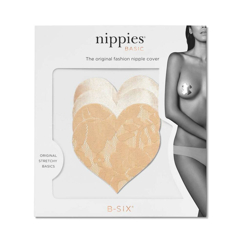 BRISTOLS 6 - NIPPIES BASIC CREAM HEARTS PASTIES SIZE C