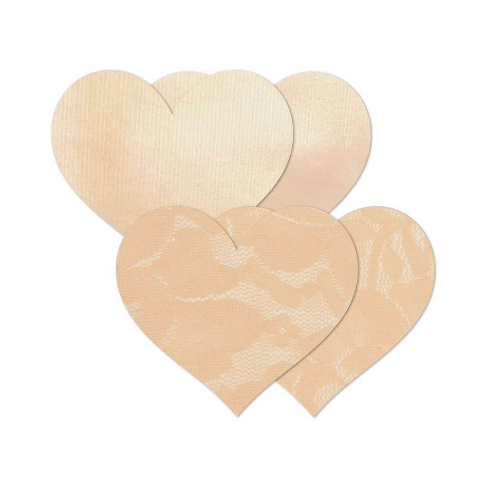 BRISTOLS 6 - NIPPIES BASIC CREAM HEARTS PASTIES SIZE C