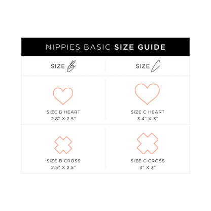 BRISTOLS 6 - NIPPIES BASIC CREAM HEARTS PASTIES SIZE C
